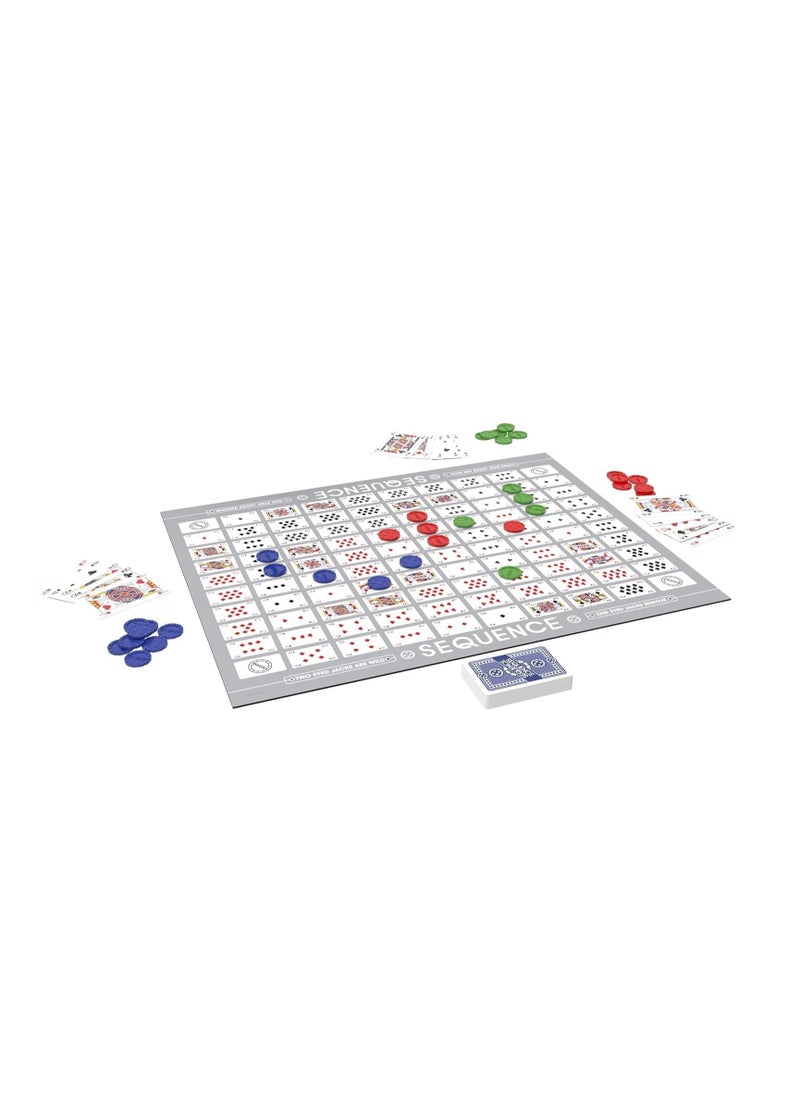 SEQUENCE - The Original Sequence Game with Folding Board, Cards and Chips, Group Games for Friends and Family, Intelligence Toys for Kids and Adults, Gift for Kids on Birthday and Christmas
