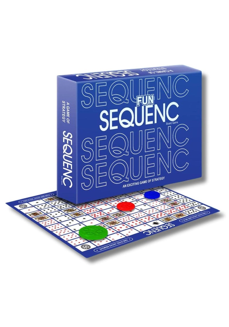 SEQUENCE - The Original Sequence Game with Folding Board, Cards and Chips, Group Games for Friends and Family, Intelligence Toys for Kids and Adults, Gift for Kids on Birthday and Christmas_ Board Games - Group Games_ Card Games - Games for Friends and Family- Adult Games - Image 1