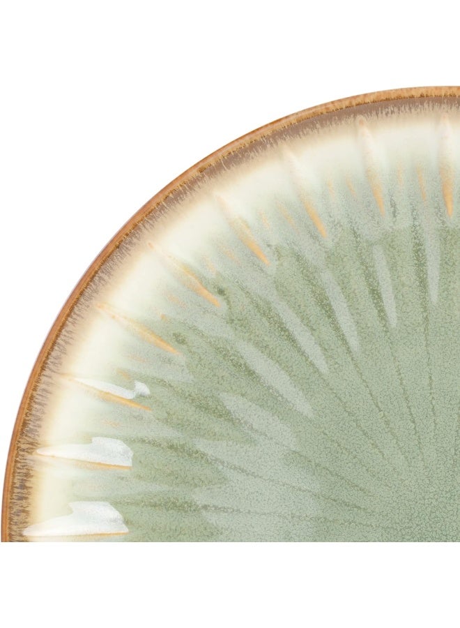 Gibson Elite طقم أدوات المائدة غيبسون إليت ميفير باي المنقوشة مزدوجة الطبق خدمة لـ 4 أشخاص 16 قطعة أخضر - Image 4