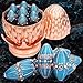 ARUOHHA DND Metal Dice Copper Blue Dragon Egg Dice with Rotating Dragon Egg Shell Role Playing Game RPG Polyhedral D and D Dice Set D20 D12 D10 D8 D6 D4 - Image 2