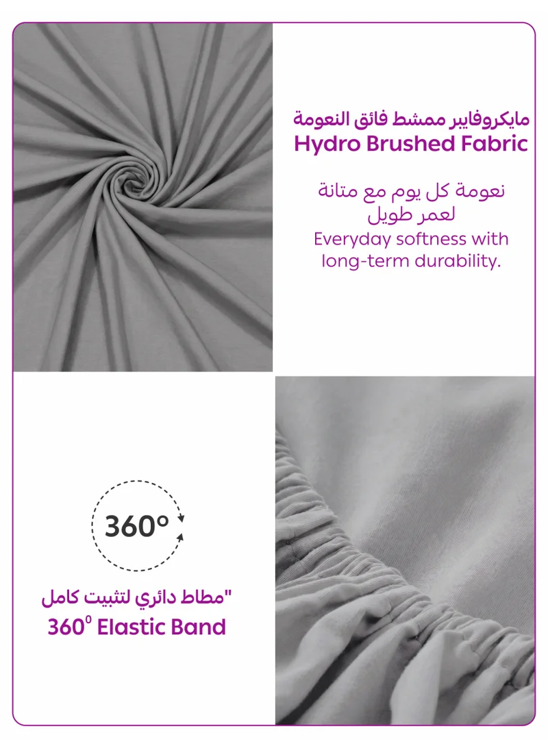 Donetella Wet Weather 1 Pcs Super King Fitted Sheet 200x200 cm | OEKO-TEX Certified Brushed Microfiber Deep Pocket Sheet with All Around Elastic | Ultra Soft, Wrinkle Resistant, Easy Care, Safe for Sensitive Skin  | Best Price UAE
