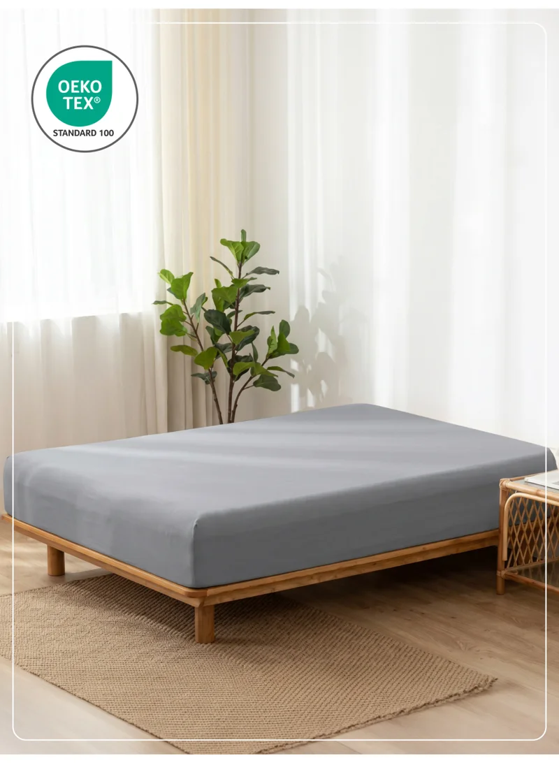 Donetella Wet Weather 1 Pcs Super King Fitted Sheet 200x200 cm | OEKO-TEX Certified Brushed Microfiber Deep Pocket Sheet with All Around Elastic | Ultra Soft, Wrinkle Resistant, Easy Care, Safe for Sensitive Skin  | Best Price UAE