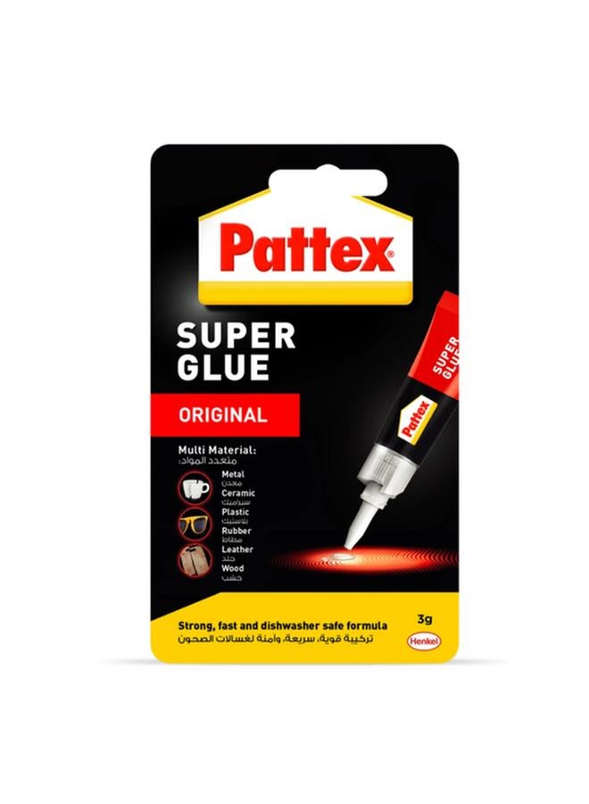 Pattex Solvent-Free Multi-Material Liquid Super Glue Tube Clear 3g 2751607