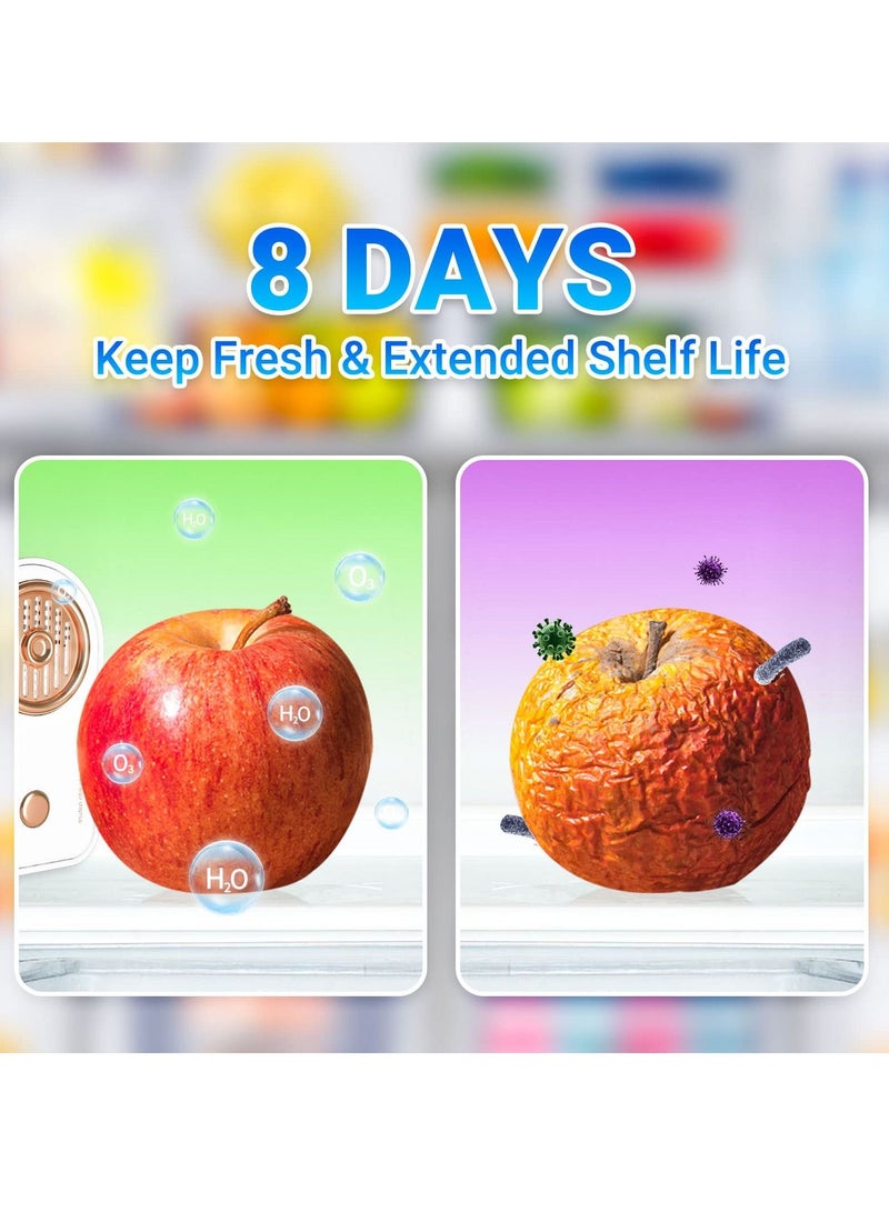 Excefore Fridge Deodoriser, Mini USB Fridge Deodorizer, Portable Rechargeable Refrigerator Deodorizer, for Closet, Pet, Car, Beats Baking Soda & Bamboo Charcoal - Image 3