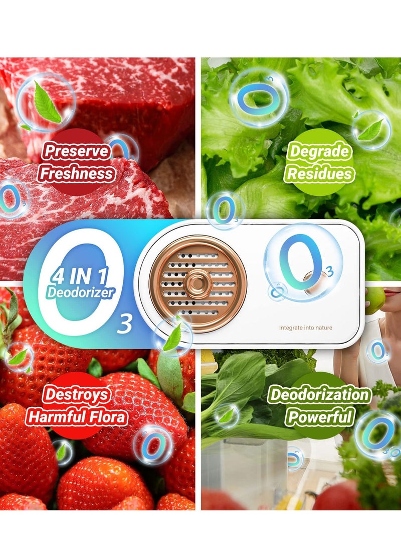 Excefore Fridge Deodoriser, Mini USB Fridge Deodorizer, Portable Rechargeable Refrigerator Deodorizer, for Closet, Pet, Car, Beats Baking Soda & Bamboo Charcoal - Image 4