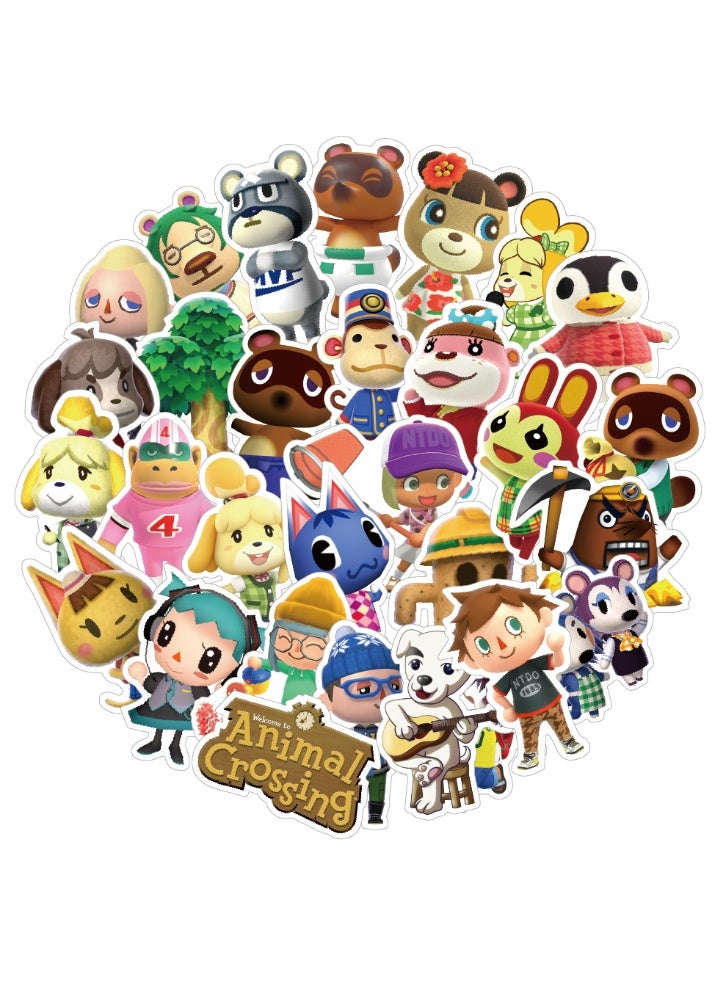 NIBEMINENT 50 Pcs Cartoon Animal Crossing Deco Kit Waterproof Stickers, High Definition Printing Bright Colors, Suitable for Laptop Skateboard Luggage Water Bottle Guitar DIY - Image 3