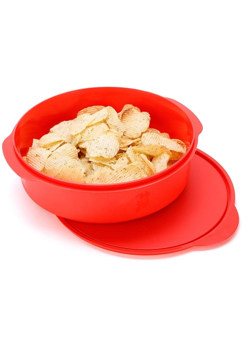 oliveware Plastic Masala Box, Dry fruits, Chips Box - 1 Piece, Red Colour - Image 4