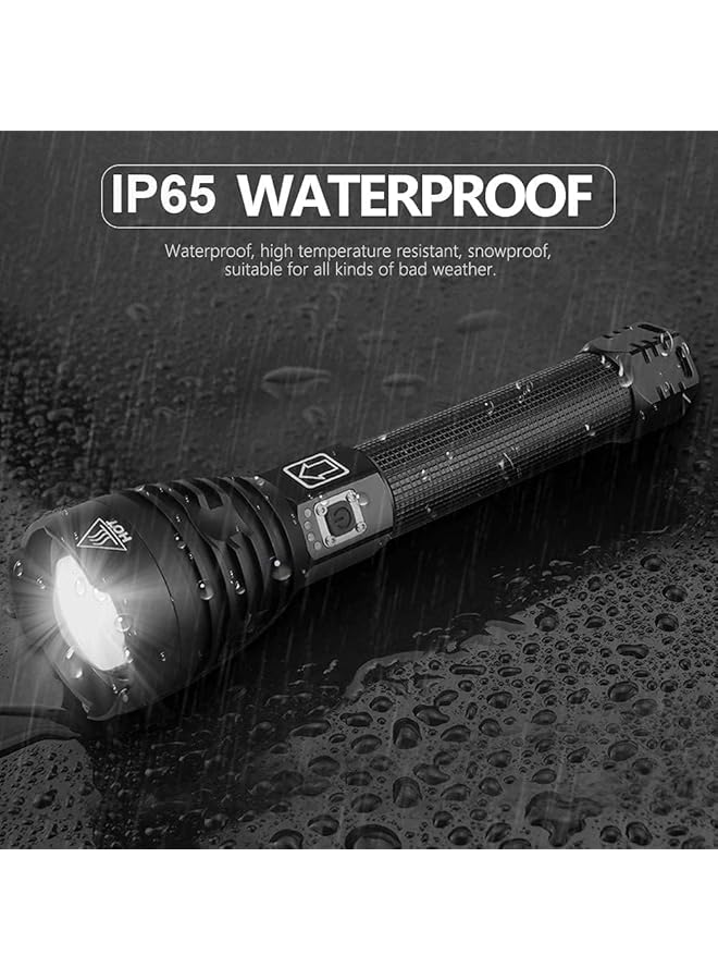 X spring Rechargeable LED Flashlight 6000 High Lumens Super Bright Powerful Flashlight Waterproof Handheld Flashlight with Batteries and 3 Modes Zoomable Flashlight for Hunting Camping Emergency - Image 5