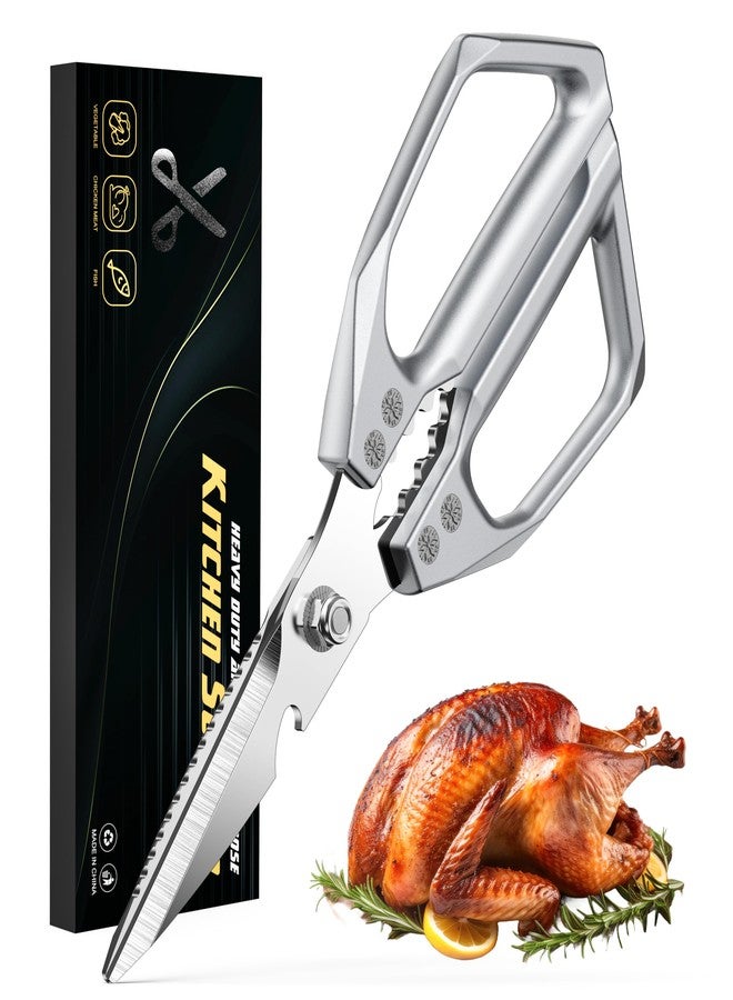 BALUCA Heavy Duty Kitchen Scissors All Purpose - Professional Stainless Steel Japanese Kitchen Shears for Food, Chicken Bones & Turkey | Dishwasher Safe, Sharp Meat & Poultry Scissors (Traditional) - Image 1