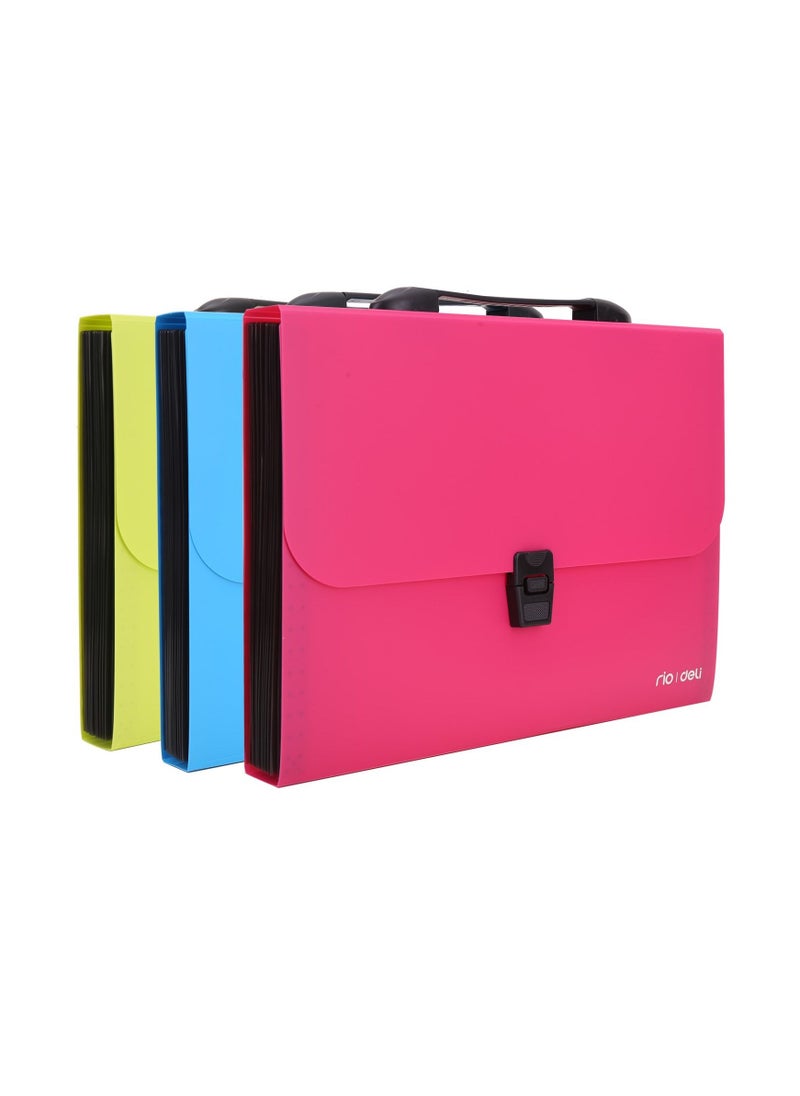 Deli 3-Piece Expanding File Multicolour  - Image 1