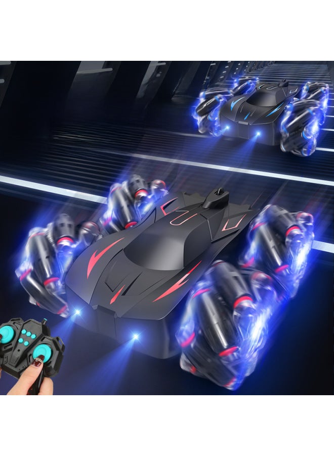 Remote Control Car Children's Gifts Toy Car Four-way Boy Remote Control Sports Car Racing Car Stall Generation-Color:【2.4g-rechargeable Version】 Red-ordinary Wheel Double-sided Stunt Car Tj2058 (chinese Color Box) 558g - Image 5