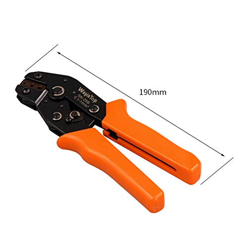 WayinTop Connector Crimping Tool Kit Crimper Plier 2.54mm Header Male Female Crimp Pins Terminals Housing 1 2 3 4 5 6 8 10 Pin and 40pin 1.27mm Ribbon Cable FC/IDC Jumper Wire 1M (Crimping Set) - Image 5