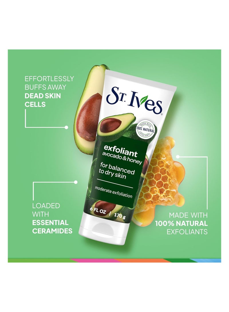 سانت آيفز مقشر للبشرة الجافة بالعسل والأفوكادو 170 جرام - Image 2