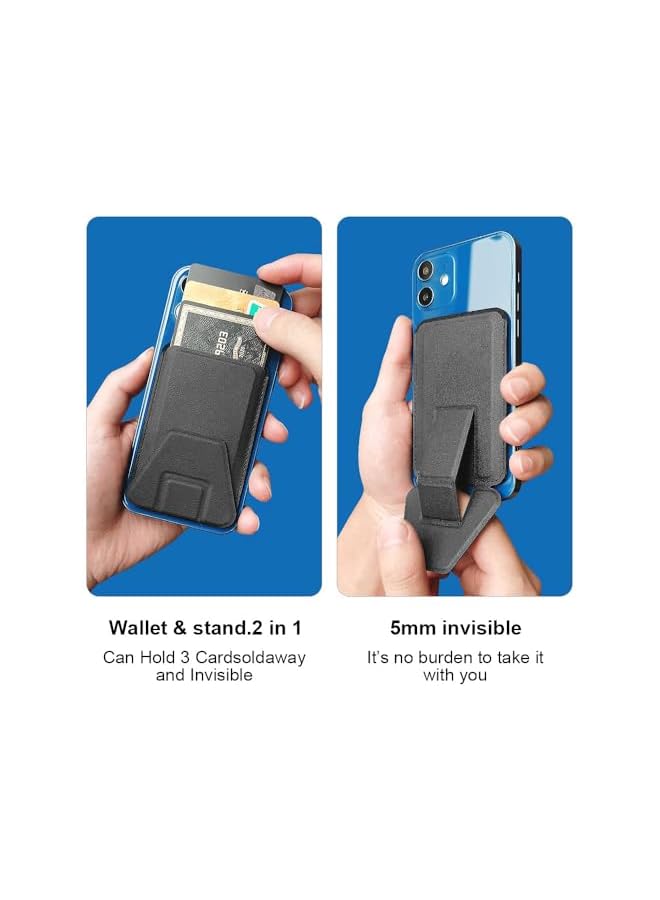 Green Tiger erorex Magnetic Credit Card Holder with Foldable Stand for Phone, 2 in 1 Security Wallet Men's Magnetic Phone Holder Wallet for iPhone 15/14/13/12 Series Blue - Image 2