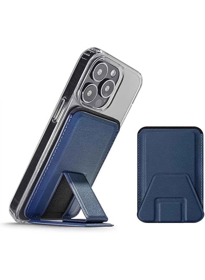 Green Tiger erorex Magnetic Credit Card Holder with Foldable Stand for Phone, 2 in 1 Security Wallet Men's Magnetic Phone Holder Wallet for iPhone 15/14/13/12 Series Blue - Image 1