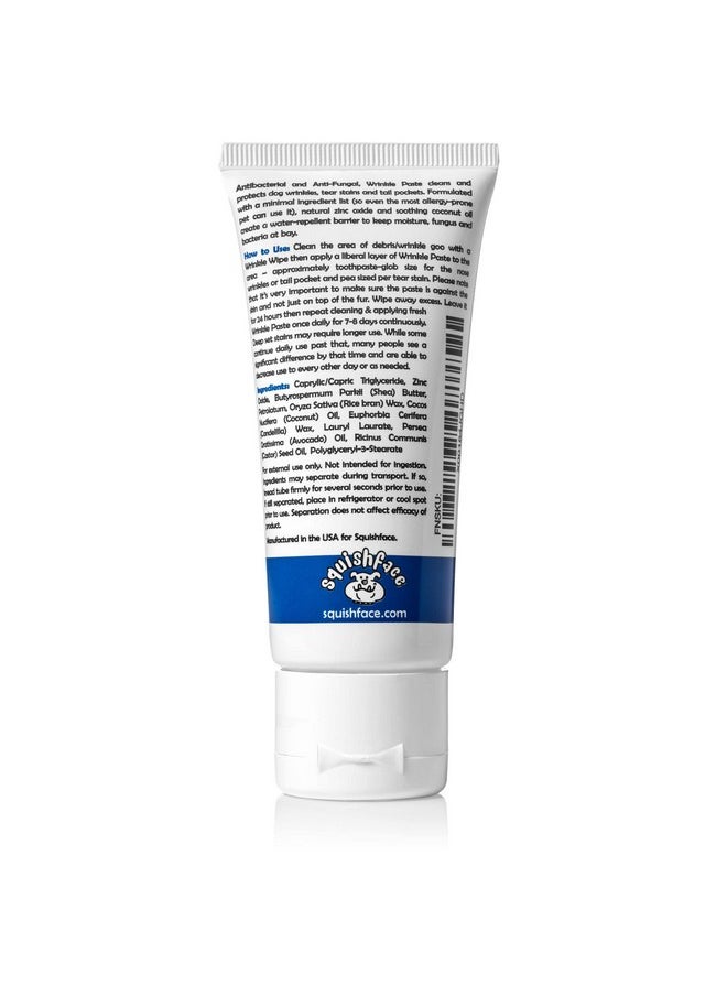 Squishface - Wrinkle Paste - Bulldog, French Bulldog, Pug, English Bulldog - Cleans Wrinkles, Tear Stain, Tail Pockets, And Paws - Anti-Itch Tear Stain Remover & Bulldog Wrinkle Cream, 2 Oz. - Image 1