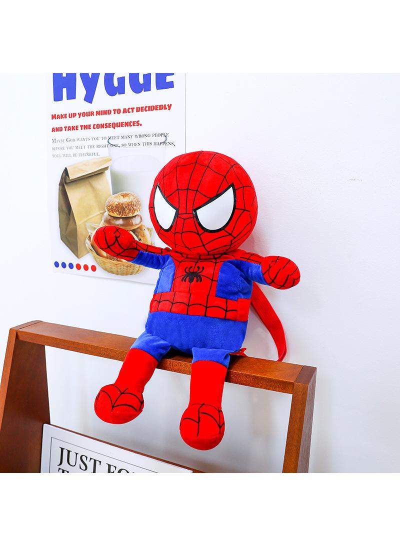 General Avengers Spider-Man Children's Plush Backpack Kindergarten Backpack Plush Shoulder Bag Gift For Kids 40cm  - Image 1
