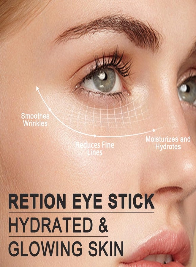 Retinol Eye Stick with Hyaluronic Acid & Collagen - Under Eye Cream for Dark Circles, Puffiness and Wrinkles, Anti-Aging Formula to Reduces Fine Lines, Portable & Gentle Formula, 0.35oz - Image 2