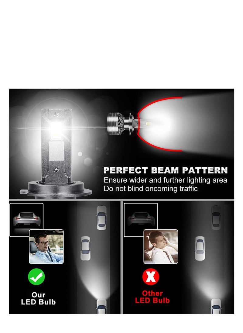 Generic HONGZE Headlights Generic 2Pcs H7 LED Headlight Bulbs with Super Bright Cool White Hi/Lo Beam LED Bulbs Plug and Play(KOREA)  - Image 5