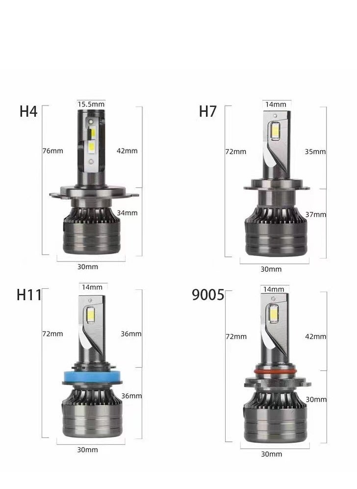 Generic HONGZE Headlights Generic 2Pcs H7 LED Headlight Bulbs with Super Bright Cool White Hi/Lo Beam LED Bulbs Plug and Play(KOREA)  - Image 3