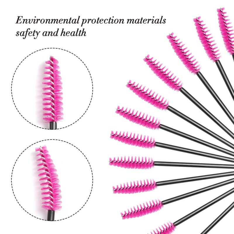 Obinhere 300 Pcs Disposable Mascara Wand Eyelash Brush for EyeLash Extension Supplie(Red) - Image 2