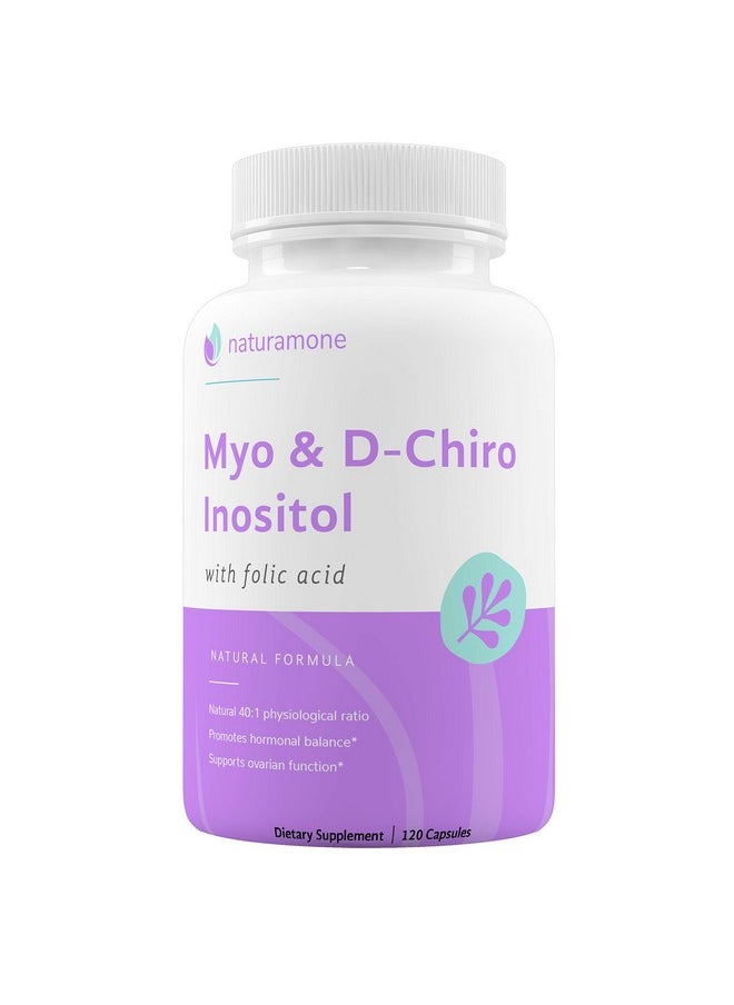 Naturamone Myoinositol & Dchiro Inositol Blend With 100% Of Daily Folate 40:1 Physiological Ratio Polycystic Ovary Syndrome (Pcos) Hormonal Balance And Ovarian Support 120 Capsules  - Image 2