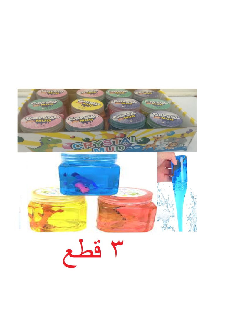 3 Pieces Of Crystal Mood Slime  MultiColored - Image 1