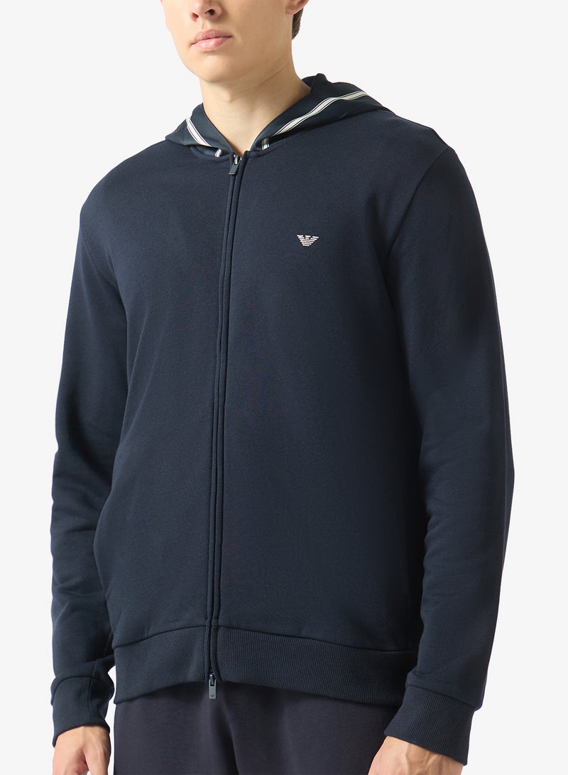EMPORIO ARMANI Casual Zip Through Hoodie - Image 3