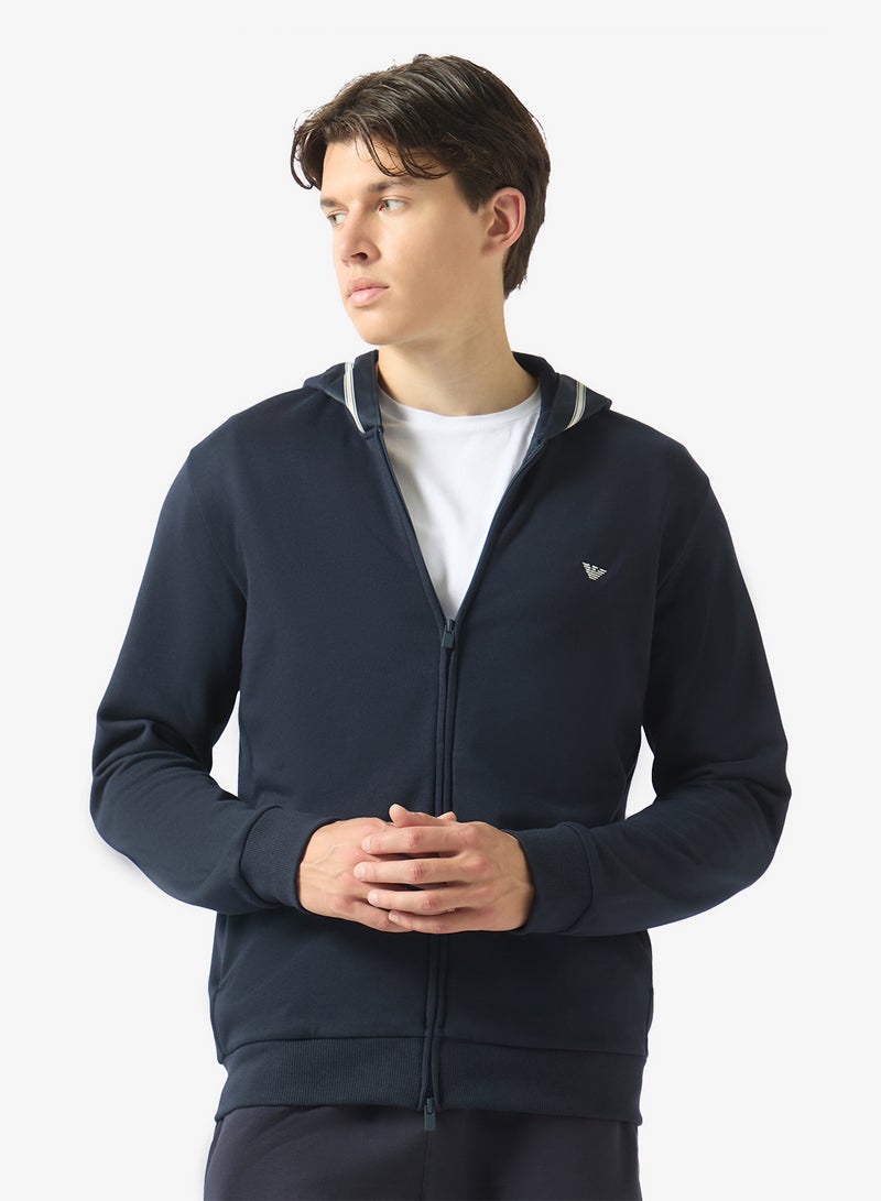 EMPORIO ARMANI Casual Zip Through Hoodie - Image 1