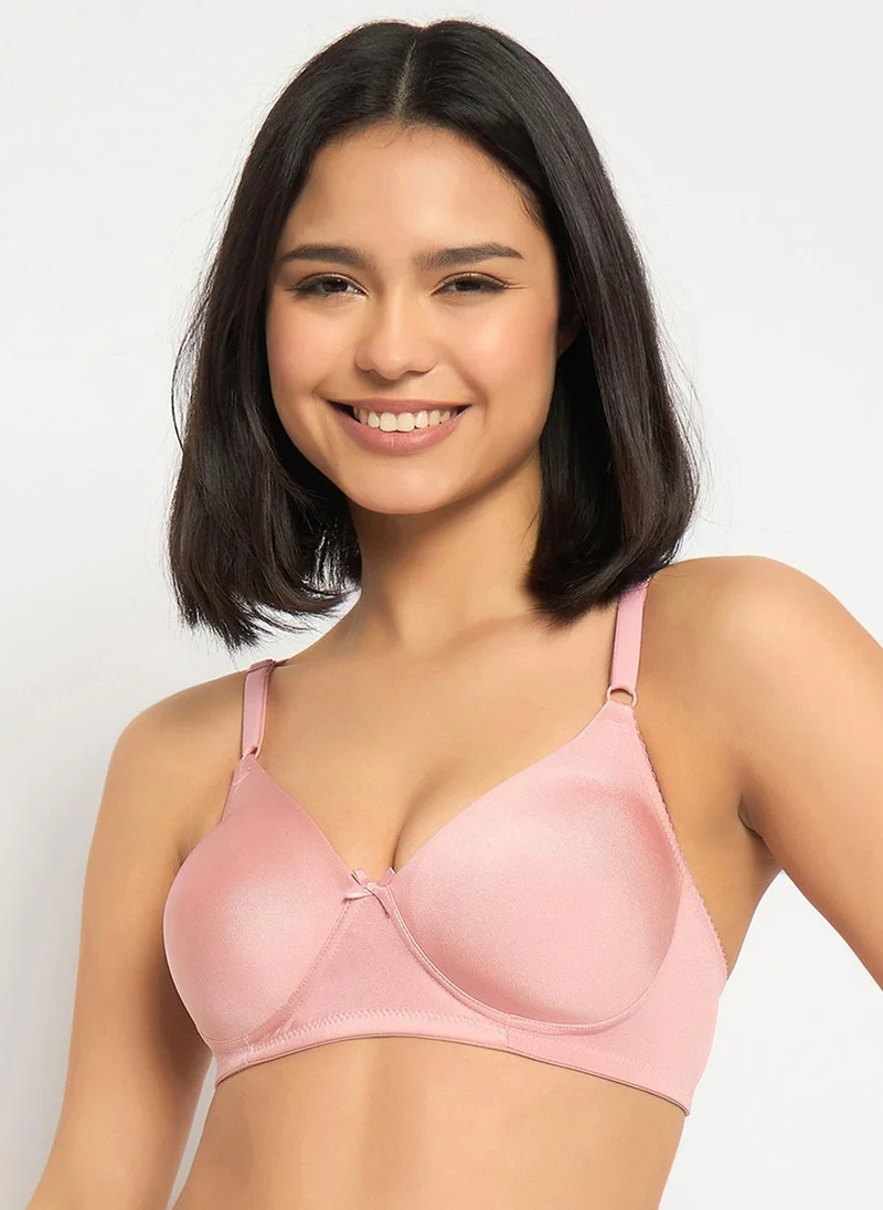 كلوفيا Clovia Padded Non-Wired Full Coverage T-shirt Bra in Light Pink