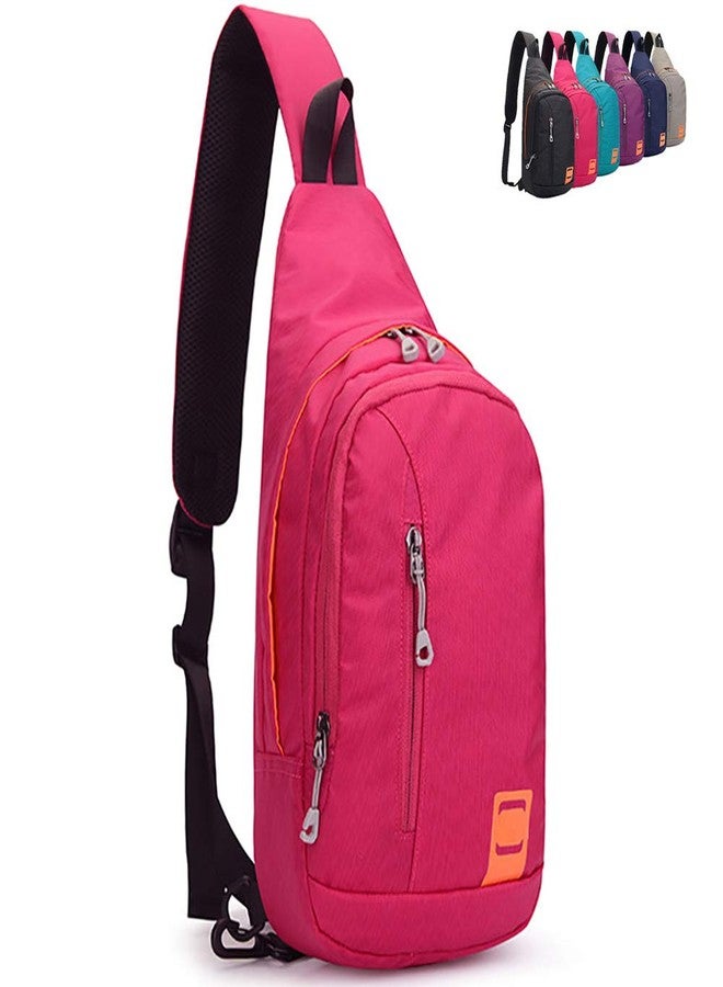 Peicees Small Outdoor Chest Sling Shoulder Bag, Waterproof Lightweight Nylon, Gym Bike Running Crossbody Daypack, Hiking Cycling Camping Travel Sling Backpack for Men and Women College Teen Boys Girls - Image 1