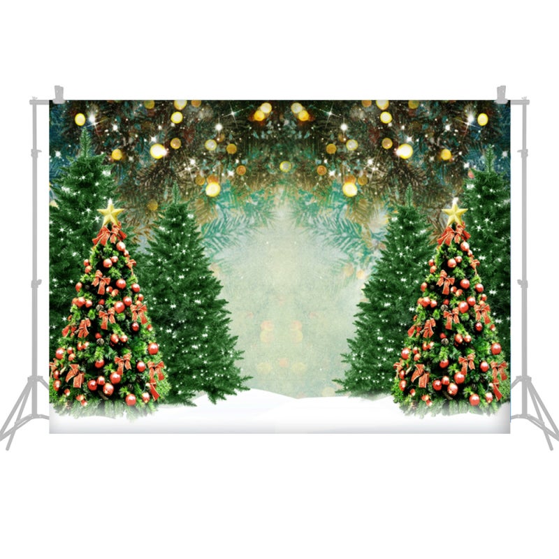 Christmas Photo Backdrop 7x5ft Lightweight Polyester Fiber - Non-Reflective High Resolution Christmas Backdrop for Home Studio Kids Family Parties Festivals - Image 1