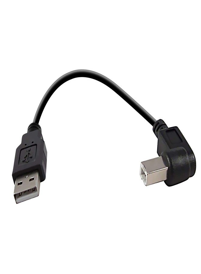Inovat Haiker Inovat Right Angle Printer Cable USB2.0 A Male Plug to Right Angle USB B Male A/B M/M Printer Scanner Cable 12 Inch(30CM) - Image 1