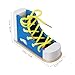 STOBOK 2pcs Learn to Tie Shoes for Kids with Wooden Lacing Sneaker Toy TieUp Shoe Practice Kit Threading Montessori Educational Toys Blue Pink - Image 4