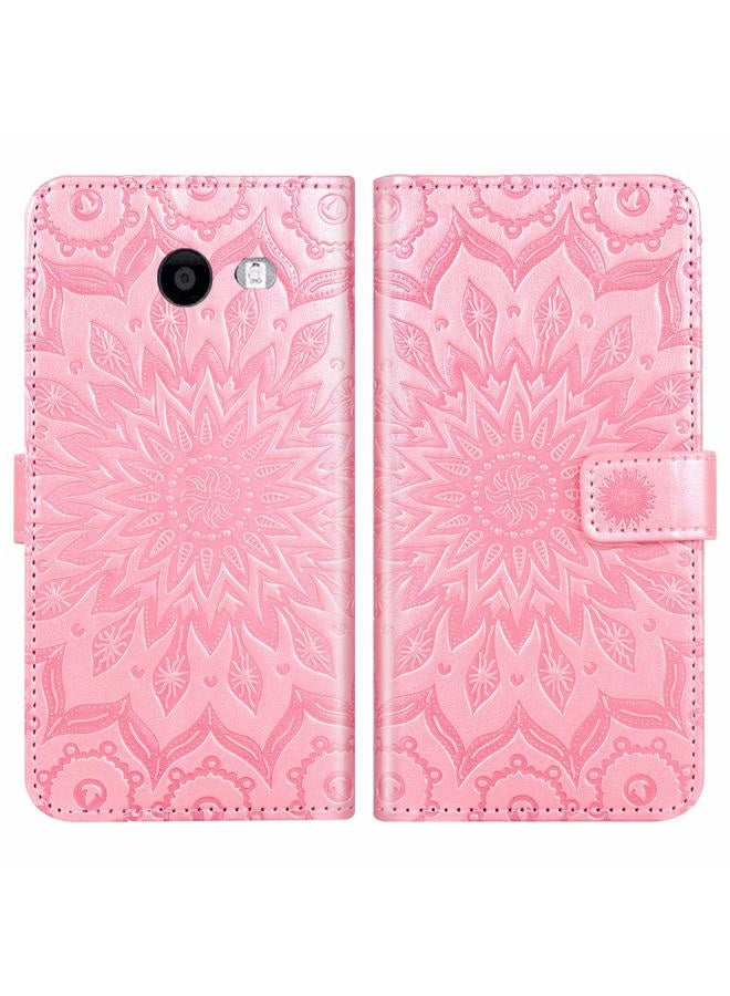 Asuwish Phone Case for Samsung Galaxy J3 Luna Pro J 3 Prime 2017 Emerge 3J Eclipse Mission Wallet Cases with Tempered Glass Screen Protector Leather Flip Cover Card Holder Cell Glaxay S327VL Women Rose Gold - Image 5