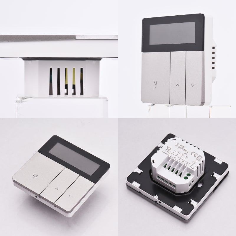 Smart Thermostat: Type 2 Electric Heating, 3 Control Ways, Large LCD Screen - Programmable Thermostatic Radiator for Home Room Temperature Control - Image 4