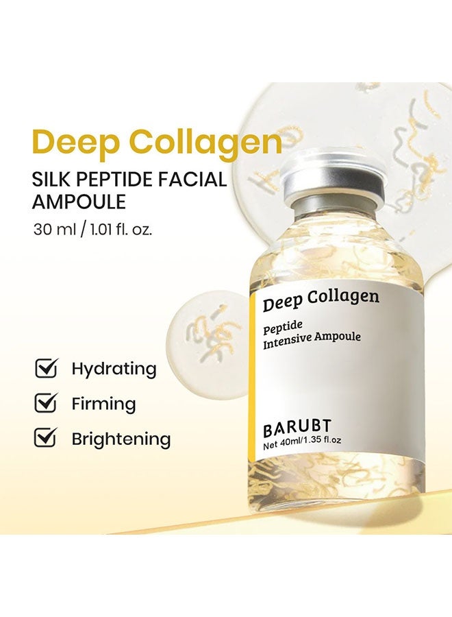 BARUBT Deep Collagen Peptide Intensive Ampoule,Silk Peptide Intensive Lifting Ampoule , Anti-Aging Serum for Face with Collagen & 30 Peptide Complex , Skin Tightening & Firming  40ml - Image 3