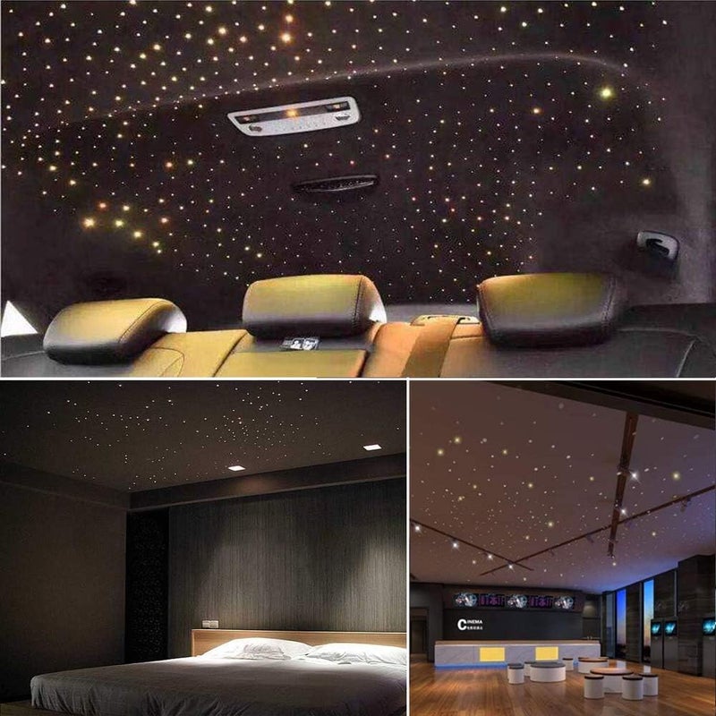 AKEPO Car Home 16W Fiber Optic Lights Star Ceiling Light Kit APP+Music Control Effect, RGBW Sound Sensor Light Source with 28key RF Musical Remote with Mixed Fiber Cable 335pcs（0.75+1+1.5mm）13.1ft/4m - Image 5