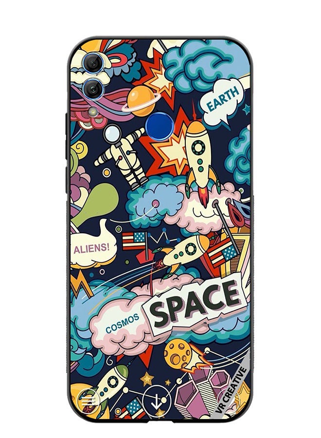 Protective Case Cover For Honor 10 Lite Space Design Multicolour
