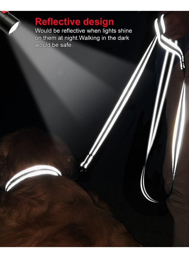 جويتيل مقود الكلاب Joytale العاكس مزدوج الجوانب، بطول 6 أقدام/5 أقدام/4 أقدام، مقود الكلاب المصنوع من النايلون بمقبض مبطن للكلاب المتوسطة والكبيرة أثناء المشي، أسود، بطول 6 أقدام - Image 4