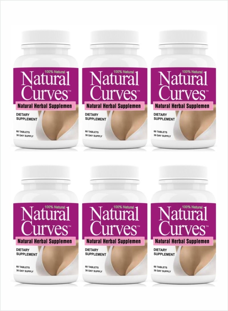 AS SEEN ON TV Natural Curves Natural Herbal Supplement 60 caps Pack of 6 