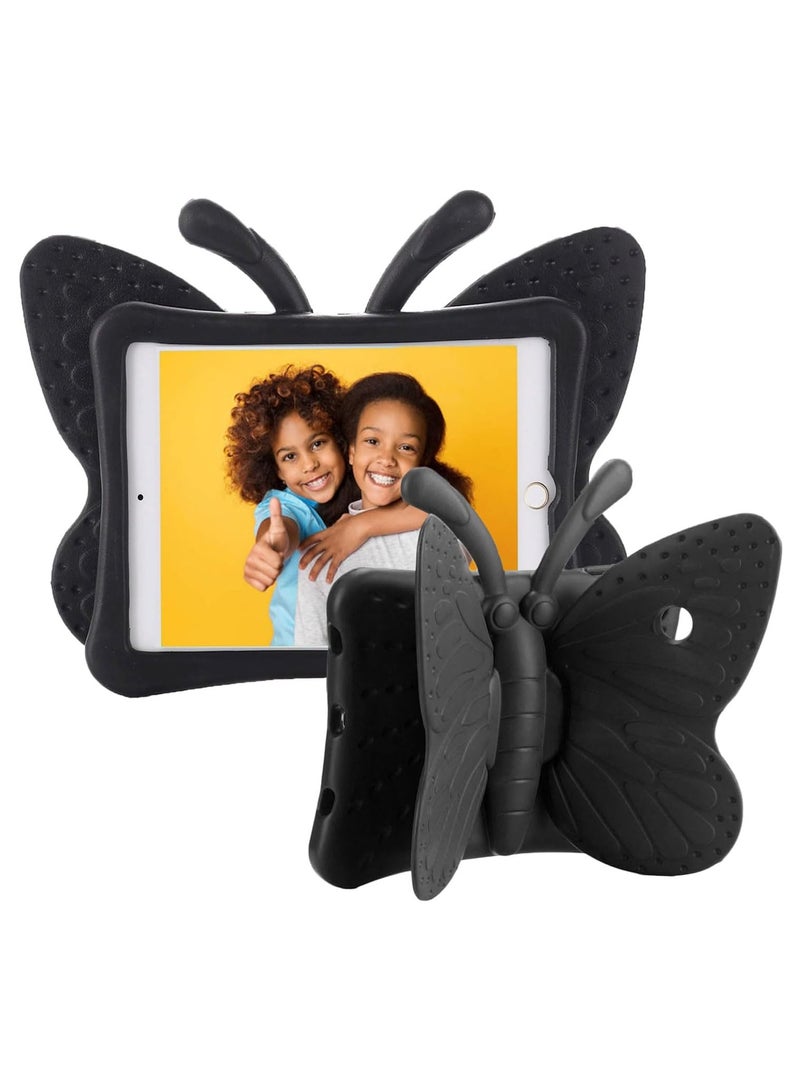 iPad 6th Generation Case for Kids, iPad 9.7 inch Case, Light Weight Shockproof EVA Foam Protective Tablet Stand Cover Holder for Apple iPad Air/Air 2 iPad 9.7 2017/2018 - Cute Butterfly,Black - Image 2
