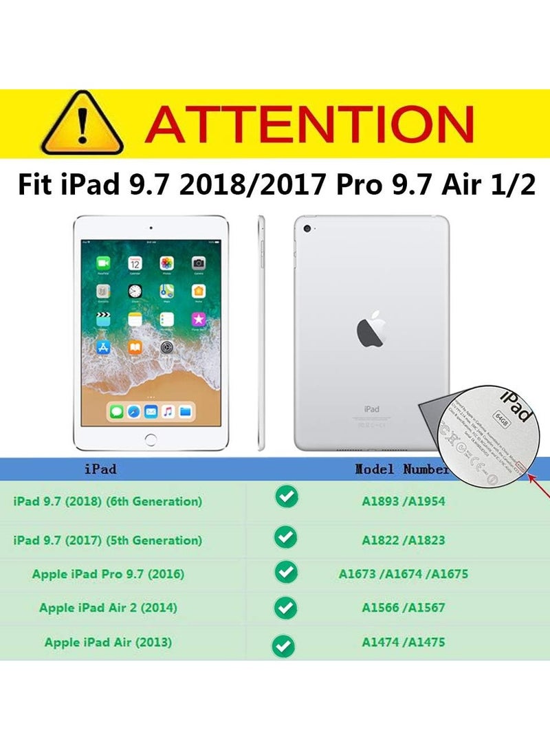 iPad 6th Generation Case for Kids, iPad 9.7 inch Case, Light Weight Shockproof EVA Foam Protective Tablet Stand Cover Holder for Apple iPad Air/Air 2 iPad 9.7 2017/2018 - Cute Butterfly,Black - Image 5