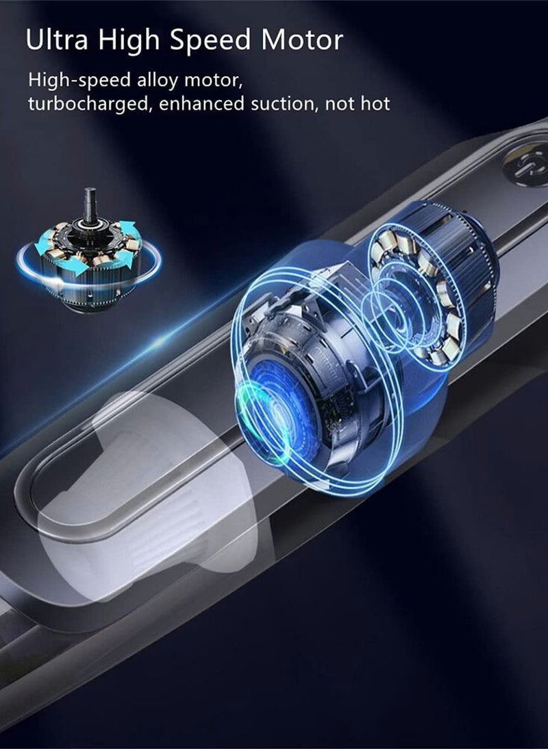 Y&D Handheld Vacuum Cleaner Cordless, Mini Protable Car Reusable HEPA Filter, Wet/Dry Compact Stick Dust Busters Clean Pet Hair for Desktop, Keyboard Cleaner, Home Sofa - Image 5