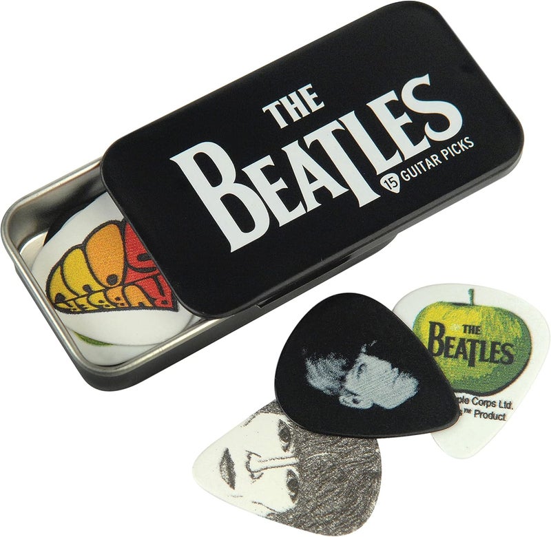 Planet Waves Beatles Signature Guitar Pick Tins, Logo, 15 picks - Image 1