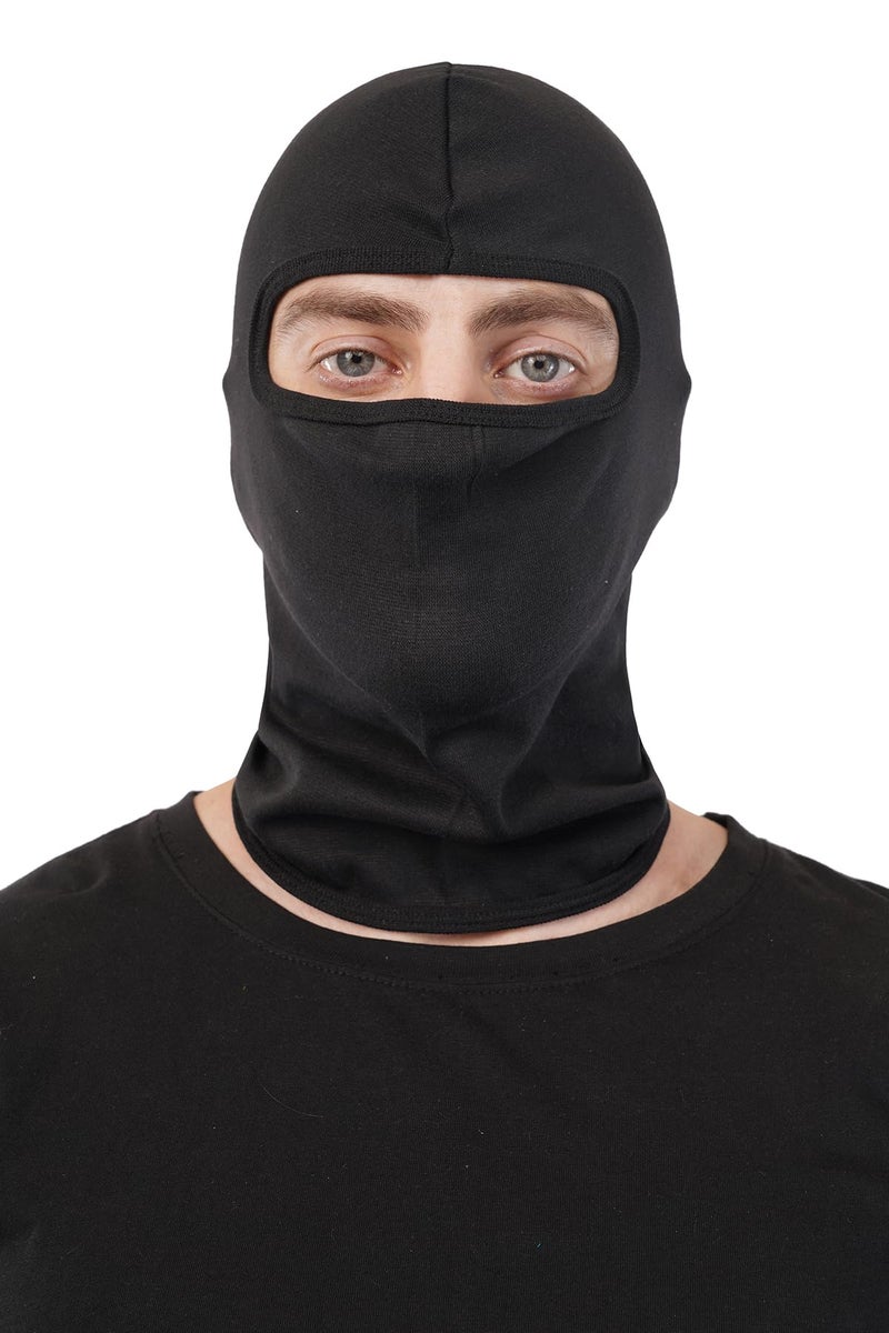 PrimeBox Full Cover Face Mask Cotton Fabric Bike Riding Washable Dust Protection Balaclava for Men Women Neck Gaiter Helmet Liner Pack of 2 Rider Accessories (Black Grey 2pcs) - Image 4