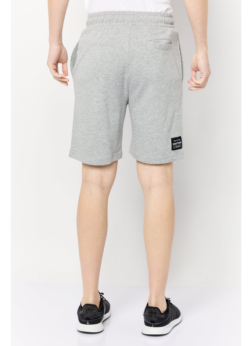 Paul Frank Men Graphic Print Basic Shorts, Grey  - Image 2