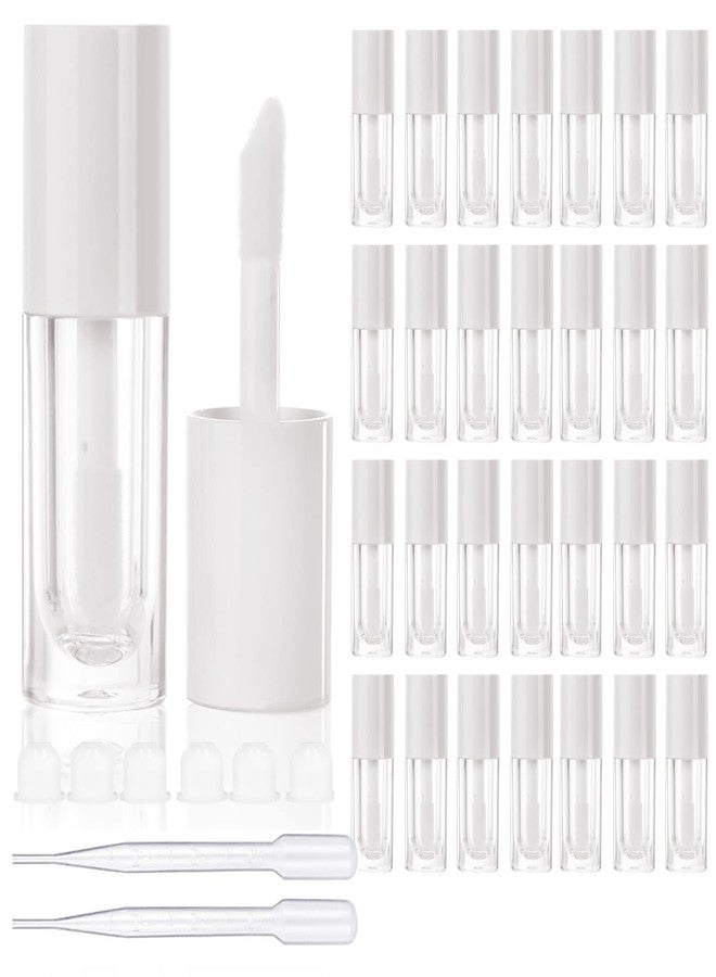 COSIDEA 30pcs White Empty 6ml 0.2oz Lip Gloss Tubes with Big Doe Foot Wand，Round Lipgloss Containers，Concealer Tube Cosmetic Packing Container Bulk Wholesale - Image 1