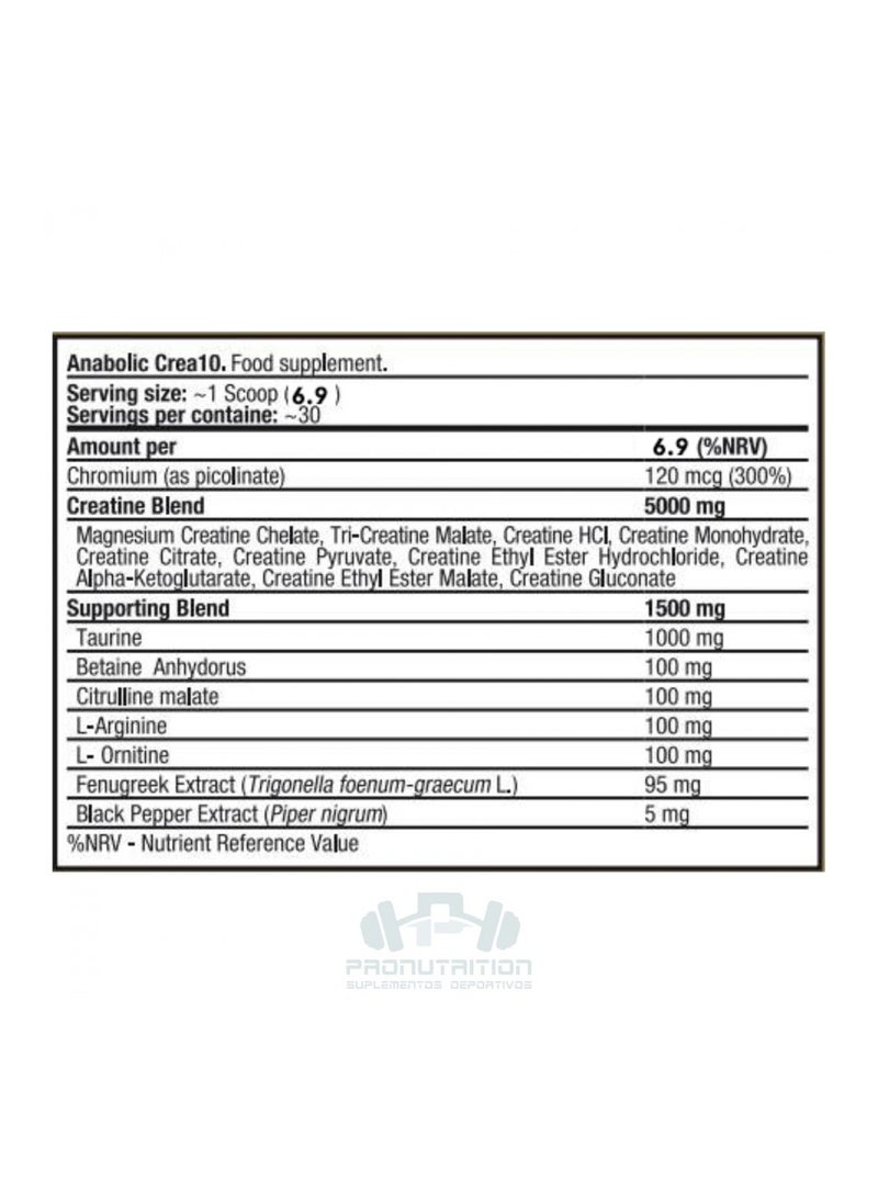 KEVIN LEVRONE - Anabolic Crea10 234 Grams, Blue Raspberry Flavour - Image 1
