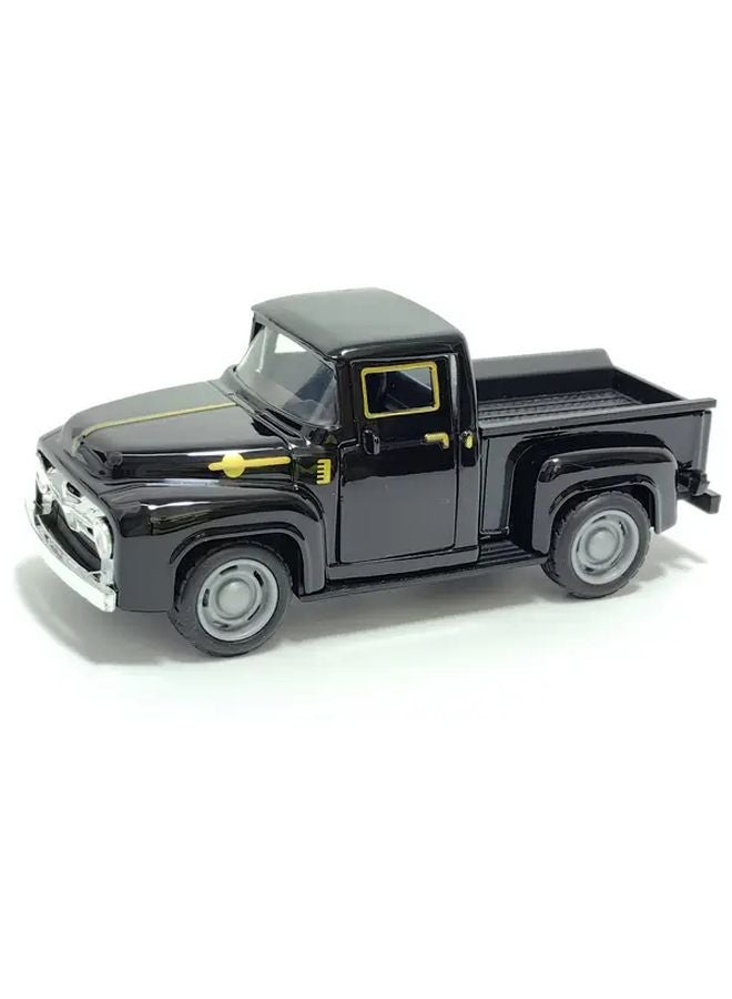 Blue Vintage Alloy Pickup Truck Toy Car Manual Pull Back Operation Openable Doors - Image 4